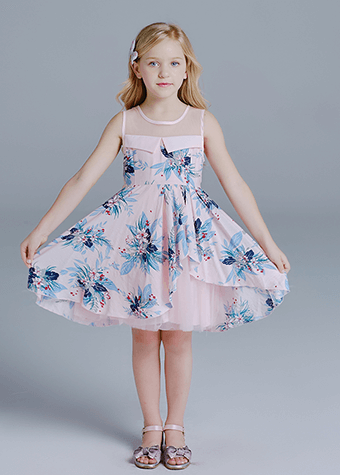 hot selling big bow satin girls formal infant dress baby girl clothes