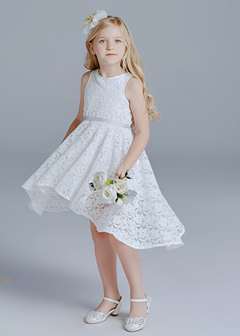 Our designs kids floral maxi skirt long pure white dress 