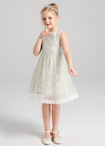 Europe hot sale fashion sleeveless romper flower dress kid girls dress baby girl clothes