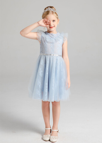 hot sale children dress baby girl tulle lace princess party dress 