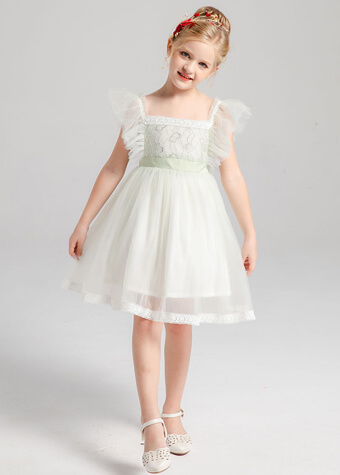 Little Girls Wedding Party Wear Kids Fashion Princess Flower Girl Dress